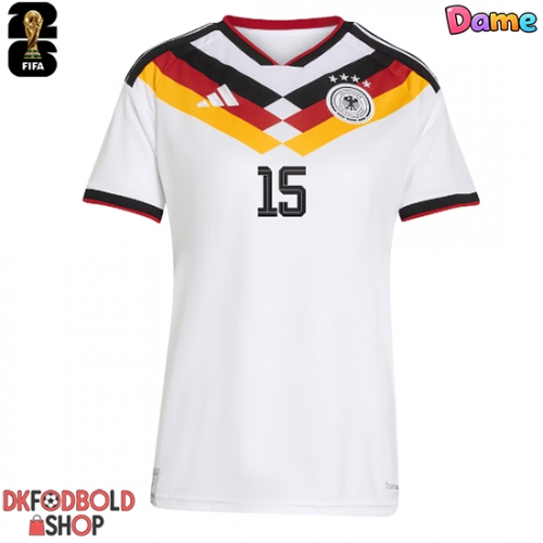 Tyskland Nico Schlotterbeck #15 Hjemmebanetrøje Dame VM 2026 Kort ærmer